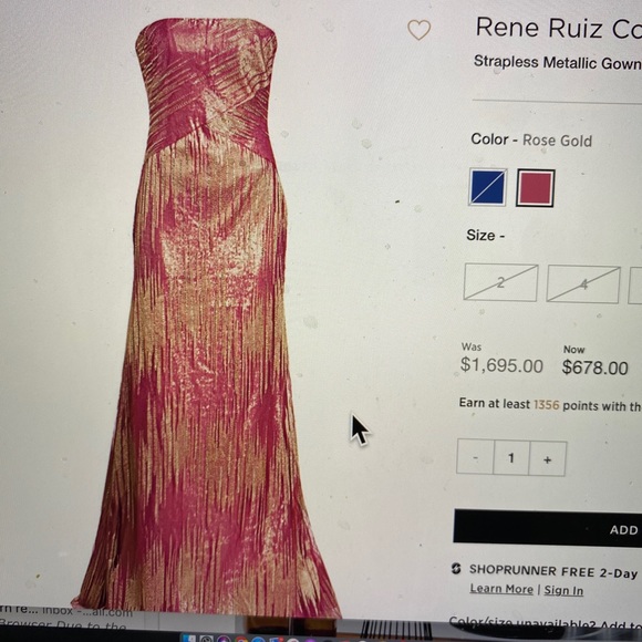 RENE RUIZ STRAPLESS GOWN - Picture 6 of 16